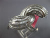 EXTRA LARGE 3.60CT DIAMOND 18K WHITE GOLD 3D ROUND & BAGUETTE LEAF COCKTAIL RING