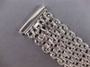 LARGE & LONG 14K WHITE GOLD HANDCRAFTED MATTE & SHINY MULTI ROW ITALIAN BRACELET