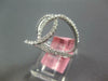 ESTATE WIDE .48CT DIAMOND 14KT WHITE GOLD 3D LOVE KNOT FUN RING