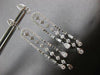 LONG 1.25CT DIAMOND 14KT WHITE GOLD ROUND & BAGUETTE HORSESHOE HANGING EARRINGS