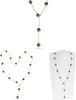 ESTATE AAA TAHITIAN PEARL 18KT YELLOW GOLD 3D BY THE YARD LARIAT LOVE NECKLACE