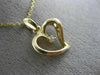 ESTATE .03CT DIAMOND 14KT YELLOW GOLD CLASSIC SOLITAIRE OPEN HEART PENDANT 21719