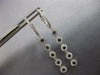 .60CT DIAMOND & AAA SAPPHIRE 14K WHITE GOLD MULTI FLOWER HUGGIE HANGING EARRINGS