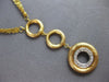 LARGE .15CT DIAMOND 14KT 2 TONE GOLD MULTI CIRCULAR BY THE YARD LARIAT NECKLACE