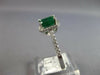 1.23CT DIAMOND & AAA EMERALD 18KT WHITE GOLD SQUARE & ROUND HALO ENGAGEMENT RING