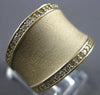 ESTATE LARGE .46CT DIAMOND 14KT YELLOW GOLD 3D CLASSIC MATTE & SHINY FUN RING