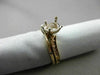 Antique 14K White & Yellow Gold Semi Mount Wedding Anniversary Band Set