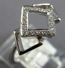 ESTATE .10CT DIAMOND 14KT WHITE GOLD 3D CLASSIC ROUND GEOMETRICAL FUN LOVE RING