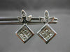 ANTIQUE .50CT DIAMOND 14K WHITE GOLD STAR CLUSTER FRIENDSHIP STUD EARRINGS #5272