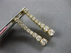 ESTATE 1.12CT DIAMOND 14K YELLOW GOLD CLASSIC ROUND JOURNEY FUN HANGING EARRINGS