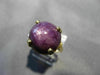 ANTIQUE EXTRA LARGE 19.95CT STAR RUBY SAPPHIRE 14KT YELLOW GOLD 3D RING #25648