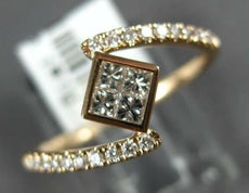 .32CT DIAMOND 14KT ROSE GOLD ROUND & PRINCESS INVISIBLE SQUARE CRISS CROSS RING
