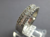 .55CT DIAMOND 18KT WHITE GOLD 3D ROUND & BAGUETTE 3 ROW WEDDING ANNIVERSARY RING