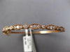 1.3CT DIAMOND 14K ROSE GOLD ROUND & MARQUISE SHAPE SEMI ETERNITY BANGLE BRACELET