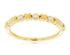 ESTATE .08CT DIAMOND 14KT YELLOW GOLD ROUND 5 STONE FLOWER BUTTERFLY LOVE RING