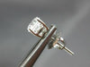 ESTATE 1.0CT DIAMOND 14KT WHITE GOLD 3D CLASSIC ROUND SCREWBACK STUD EARRINGS