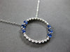 ESTATE .56CT DIAMOND & AAA SAPPHIRE 18KT WHITE GOLD CIRCLE OF LIFE LOVE NECKLACE