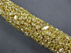 EXTRA LARGE GIA 47.4CT FANCY YELLOW DIAMOND 18K YELLOW GOLD CUFF TENNIS BRACELET