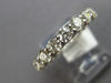 1.12CT DIAMOND 14KT WHITE GOLD 3D SHARED PRONG ETERNITY WEDDING ANNIVERSARY RING