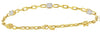 .61CT DIAMOND 18KT YELLOW GOLD ROUND & BAGUETTE SQUARE BY THE YARD LOVE BRACELET
