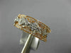 WIDE .85CT DIAMOND 18KT WHITE & ROSE GOLD 3D FLOWER STACKABLE ANNIVERSARY RING
