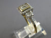 .48CT DIAMOND 14K YELLOW GOLD ROUND CLUSTER SQUARE PAST PRESENT FUTURE LOVE RING