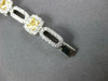 WIDE 5.80CT WHITE & FANCY YELLOW DIAMOND 18KT 2 TONE GOLD SQUARE TENNIS BRACELET