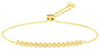 .20CT DIAMOND 14KT YELLOW GOLD 3D ROUND BEZEL ETOILE ADJUSTABLE TENNIS BRACELET