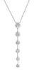 .27CT DIAMOND 14K WHITE GOLD 3D ROUND BEZEL BY THE YARD JOURNEY FLOATING PENDANT