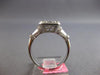 1.52CT DIAMOND 18KT WHITE GOLD 3D ROUND & BAGUETTE CLUSTER SQUARE INVISIBLE RING