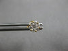 ESTATE .38CT DIAMOND 18KT YELLOW GOLD 3D CLASSIC FLOWER INVISIBLE STUD EARRINGS