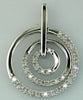 ESTATE .25CT DIAMOND 14KT WHITE GOLD 3D MULTI CIRCULAR FUN FLOATING PENDANT