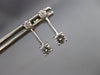 ESTATE .30CT DIAMOND 18KT WHITE GOLD 2 STONE SOLITAIRE HANGING EARRINGS #9446