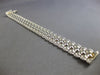 ESTATE WIDE AND LONG 14KT WHITE GOLD 3D MATTE AND SHINY LOVE BRACELET