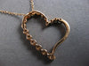 .46CT DIAMOND 18KT ROSE GOLD 3D CLASSIC OPEN HEART JOURNEY LOVE FLOATING PENDANT