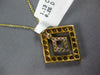 1.39CT DIAMOND & AAA CITRINE 18KT YELLOW GOLD DIAMOND SHAPE FUN FLOATING PENDANT