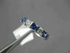ESTATE .71CT DIAMOND & AAA TANZANITE 14KT WHITE GOLD 3D 5 STONE ANNIVERSARY RING