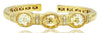 24.6CT DIAMOND & AAA CITRINE 18K YELLOW GOLD FILIGREE BEZEL CUFF BANGLE BRACELET