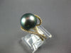 .45CT DIAMOND & AAA TAHITIAN PEARL 18KT YELLOW GOLD CRISS CROSS LOVE KNOT RING