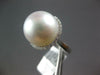 LARGE .37CT DIAMOND & AAA SOUTH SEA PEARL 18KT WHITE GOLD CLASSIC HALO LOVE RING