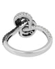 WIDE 1.39CT WHITE & BLACK DIAMOND 18KT WHITE & BLACK GOLD 3D DOUBLE SWIRL RING