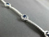 2.65CT DIAMOND & AAA SAPPHIRE 14KT WHITE GOLD ROUND HALO FLOWER TENNIS BRACELET