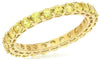 ESTATE AAA YELLOW SAPPHIRE 18KT YELLOW GOLD 3D CLASSIC ROUND ETERNITY FUN RING