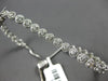 ESTATE 1.15CT DIAMOND 14KT WHITE GOLD ROUND FILIGREE ADJUSTABLE TENNIS BRACELET