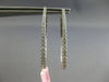 ESTATE LARGE 1.45CT DIAMOND 14K WHITE GOLD INSIDE OUT OVAL HOOP HANGING EARRINGS