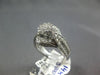 ESTATE LARGE 1.80CT DIAMOND 14KT WHITE GOLD FLOWER CLUSTER FRIENDSHIP LOVE RING