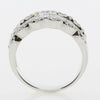 1.28CT DIAMOND 18KT WHITE GOLD ROUND & BAGUETTE SEMI ETERNITY ANNIVERSARY RING