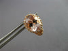 LARGE 3.45CT DIAMOND & AAA MORGANITE 14K ROSE GOLD OVAL CLIP ON HANGING EARRINGS
