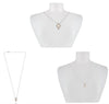 ESTATE .16CT DIAMOND 14KT WHITE & ROSE GOLD DOUBLE KITE ADJUSTABLE FUN NECKLACE