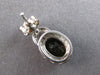 2.26CT DIAMOND & AAA SMOKY TOPAZ 14KT WHITE GOLD OVAL & ROUND HANGING EARRINGS
